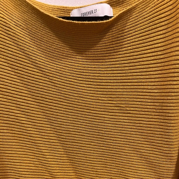 Plus Forever 21 Mustard Yellow Ribbed Sweater - Picture 2 of 5